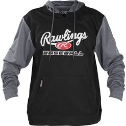 Rawlings PFHPRBB Fleece Hoodie -Baseball Gear Store PFHPRBB B GR 1