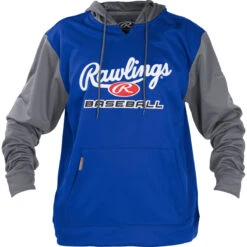 Rawlings PFHPRBB Fleece Hoodie -Baseball Gear Store PFHPRBB R GR 1