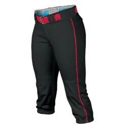 Easton Prowess Womens Piped Softball Pants -Baseball Gear Store W S PROWESS Piped PANT A167 122 BKRD front copy